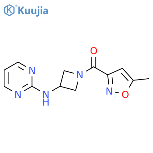 N-1-(5-methyl-1,2-oxazole-3-carbonyl)azetidin-3-ylpyrimidin-2-amine structure