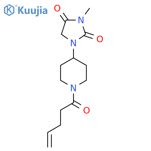 3-methyl-1-[1-(pent-4-enoyl)piperidin-4-yl]imidazolidine-2,4-dione structure