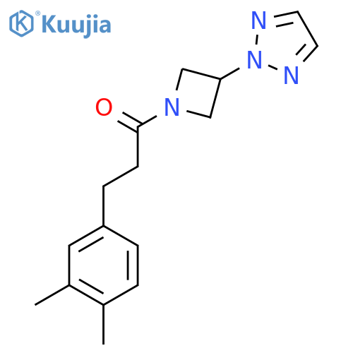 3-(3,4-dimethylphenyl)-1-[3-(2H-1,2,3-triazol-2-yl)azetidin-1-yl]propan-1-one structure
