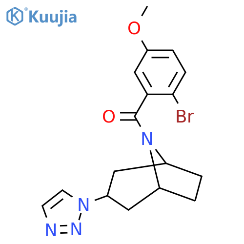 8-(2-bromo-5-methoxybenzoyl)-3-(1H-1,2,3-triazol-1-yl)-8-azabicyclo[3.2.1]octane structure