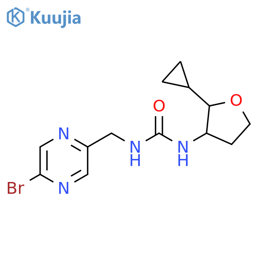1-(5-bromopyrazin-2-yl)methyl-3-(2-cyclopropyloxolan-3-yl)urea structure