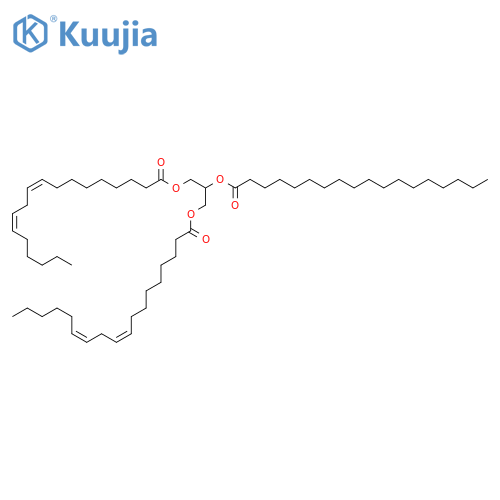 9,12-Octadecadienoic acid, 1,1'-[2-[(1-oxooctadecyl)oxy]-1,3-propanediyl] ester structure