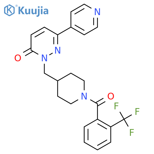 6-(Pyridin-4-yl)-2-({1-[2-(trifluoromethyl)benzoyl]piperidin-4-yl}methyl)-2,3-dihydropyridazin-3-one structure
