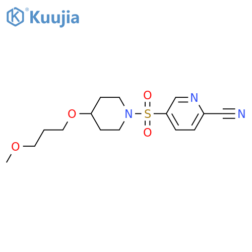 5-{[4-(3-Methoxypropoxy)piperidin-1-yl]sulfonyl}pyridine-2-carbonitrile structure