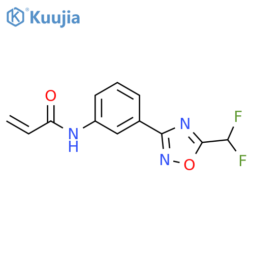 N-[3-[5-(Difluoromethyl)-1,2,4-oxadiazol-3-yl]phenyl]-2-propenamide structure
