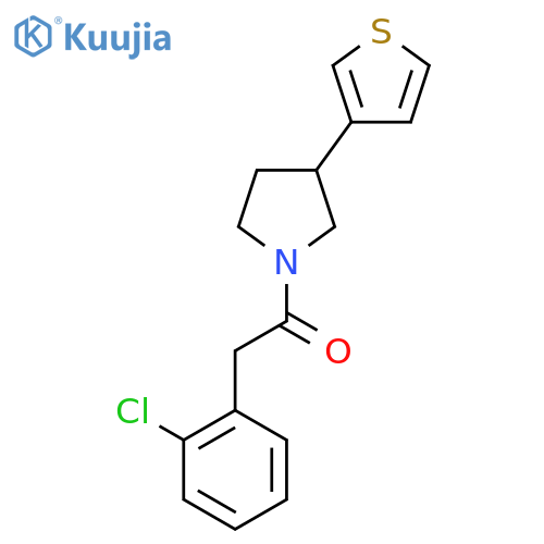 2-(2-chlorophenyl)-1-[3-(thiophen-3-yl)pyrrolidin-1-yl]ethan-1-one structure