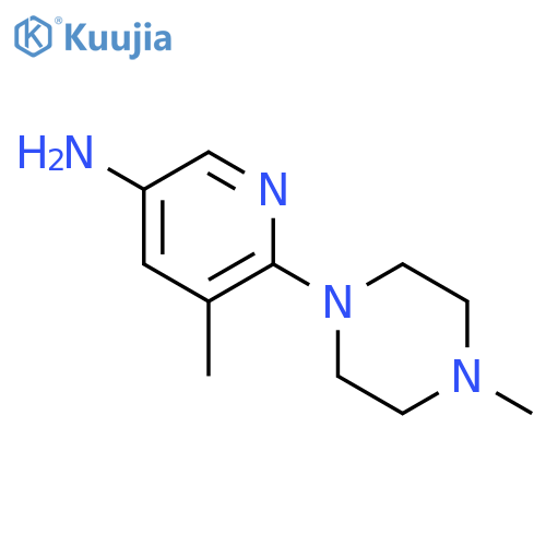 5-methyl-6-(4-methyl-1-piperazinyl)-3-Pyridinamine structure