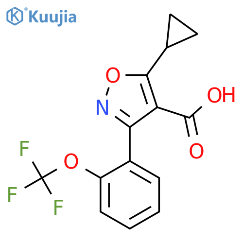 5-Cyclopropyl-3-(2-(trifluoromethoxy)phenyl)isoxazole-4-carboxylic acid structure