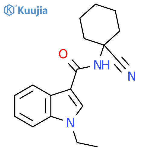 N-(1-Cyanocyclohexyl)-1-ethylindole-3-carboxamide structure