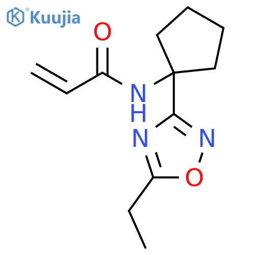 N-[1-(5-Ethyl-1,2,4-oxadiazol-3-yl)cyclopentyl]-2-propenamide structure