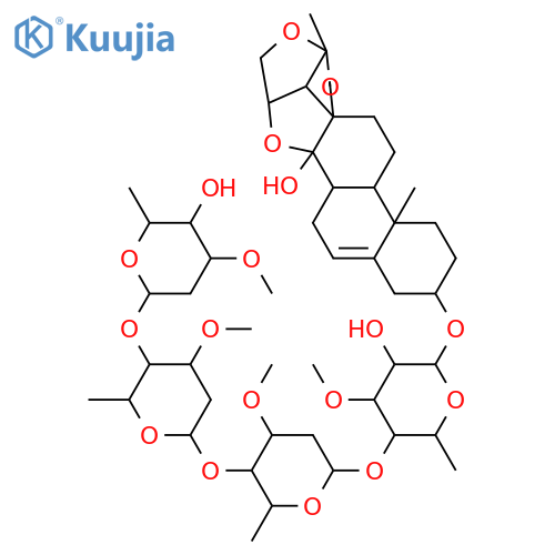 Hirundigenin; 3-O-[α-L-Diginopyranosyl-(1→4)-β-D-cymaropyranosyl-(1→4)-β-D-cymaropyranosyl-(1→4)-β-D-thevetopyranoside] structure