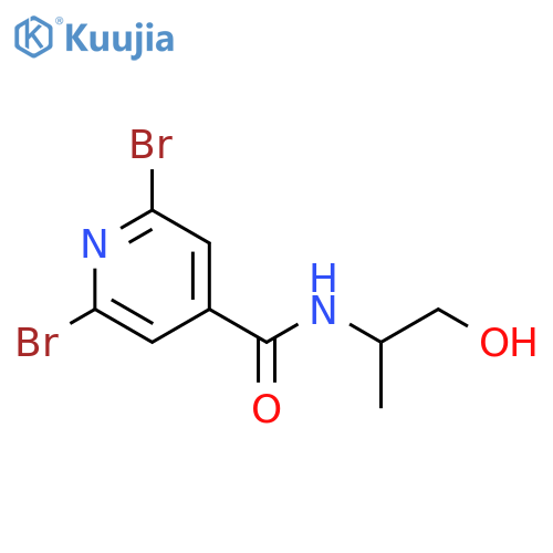 2,6-dibromo-N-(1-hydroxypropan-2-yl)pyridine-4-carboxamide structure