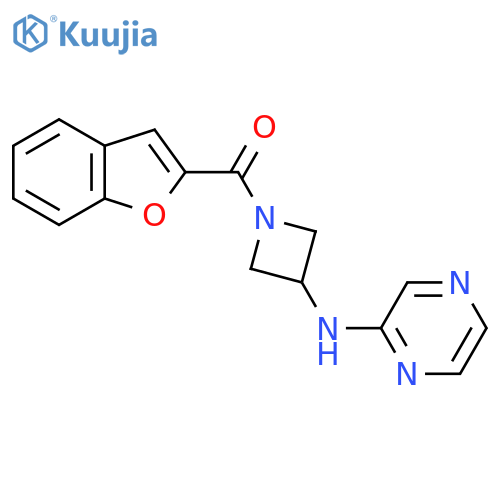 N-[1-(1-benzofuran-2-carbonyl)azetidin-3-yl]pyrazin-2-amine structure