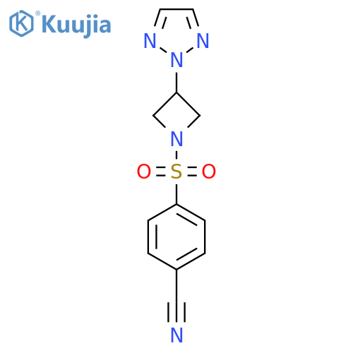 4-{[3-(2H-1,2,3-triazol-2-yl)azetidin-1-yl]sulfonyl}benzonitrile structure