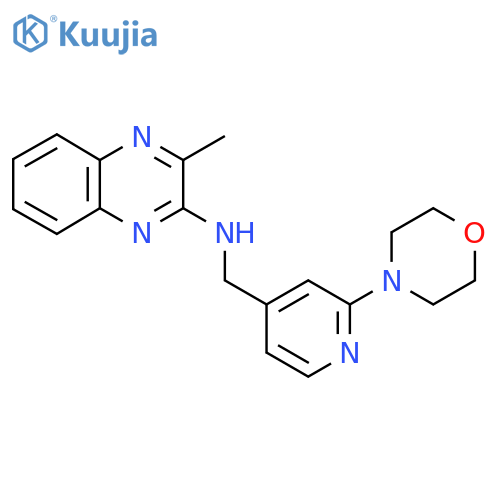 3-methyl-N-{[2-(morpholin-4-yl)pyridin-4-yl]methyl}quinoxalin-2-amine structure