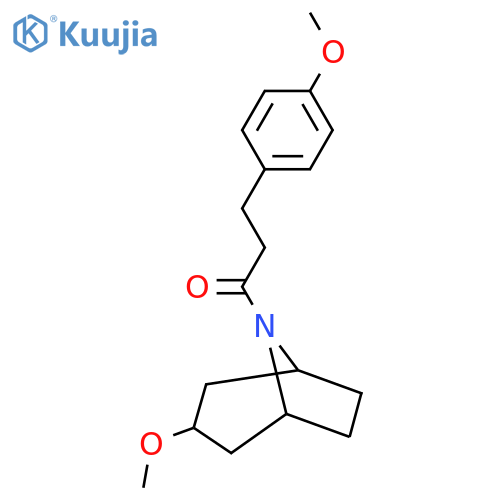 1-((1R,5S)-3-methoxy-8-azabicyclo[3.2.1]octan-8-yl)-3-(4-methoxyphenyl)propan-1-one structure