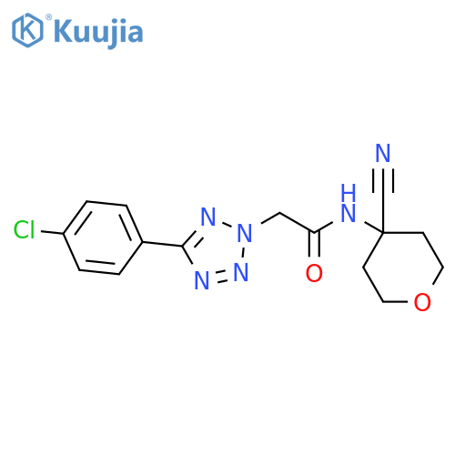 5-(4-Chlorophenyl)-N-(4-cyanotetrahydro-2H-pyran-4-yl)-2H-tetrazole-2-acetamide structure