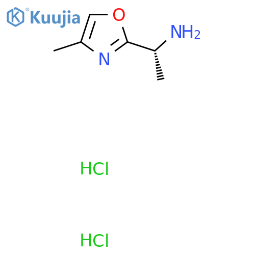 (1R)-1-(4-methyl-1,3-oxazol-2-yl)ethan-1-amine dihydrochloride structure