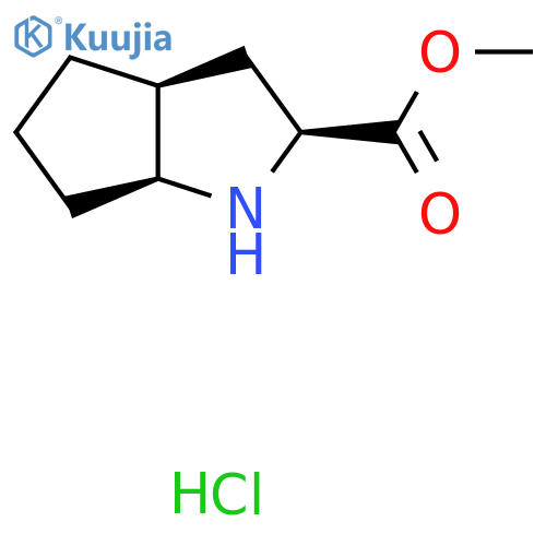methyl (2S,3aS,6aS)-octahydrocyclopentabpyrrole-2-carboxylate hydrochloride structure