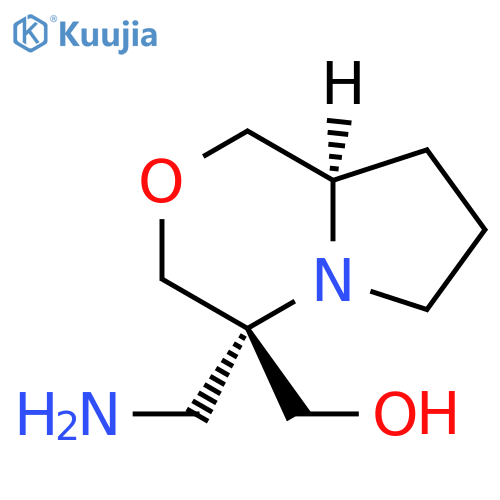 (4S,8aR)-4-(aminomethyl)-hexahydro-1H-pyrrolo2,1-cmorpholin-4-ylmethanol structure