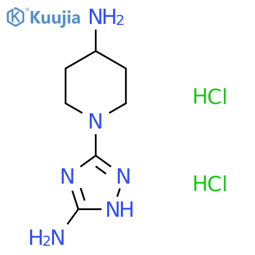 1-(5-Amino-1H-1,2,4-triazol-3-yl)piperidin-4-amine dihydrochloride structure