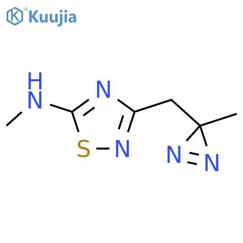 N-methyl-3-(3-methyl-3H-diazirin-3-yl)methyl-1,2,4-thiadiazol-5-amine structure