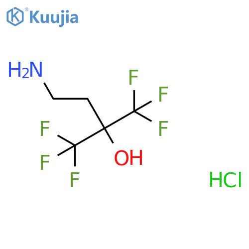 4-amino-1,1,1-trifluoro-2-(trifluoromethyl)butan-2-ol hydrochloride structure