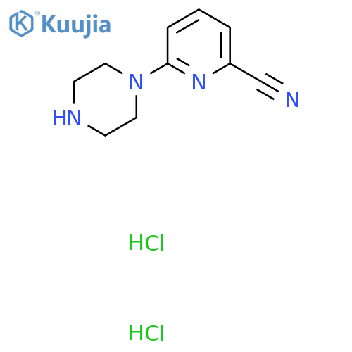 6-(piperazin-1-yl)pyridine-2-carbonitrile dihydrochloride structure