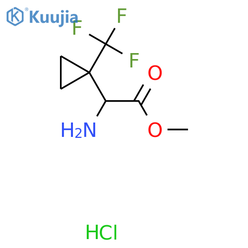 methyl 2-amino-2-1-(trifluoromethyl)cyclopropylacetate hydrochloride structure