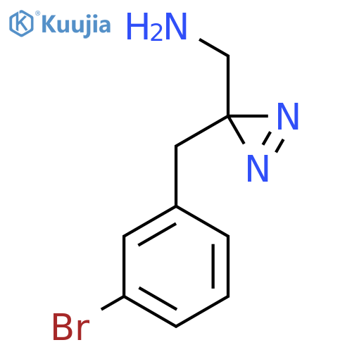{3-(3-bromophenyl)methyl-3H-diazirin-3-yl}methanamine structure