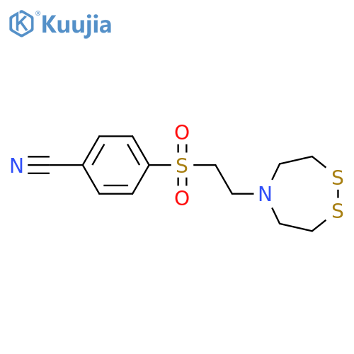 4-[2-(1,2,5-Dithiazepan-5-yl)ethanesulfonyl]benzonitrile structure