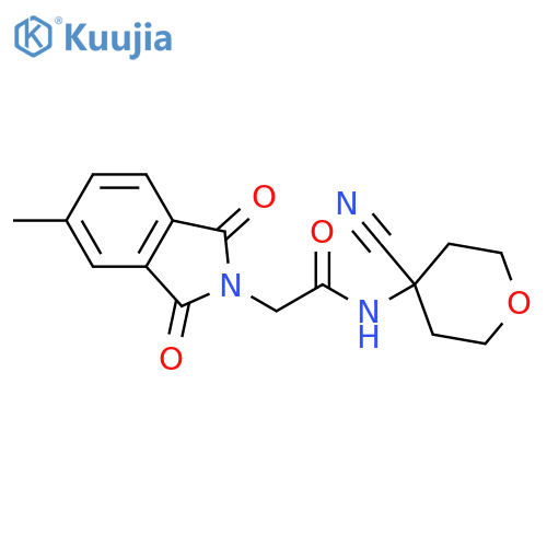 N-(4-Cyanotetrahydro-2H-pyran-4-yl)-1,3-dihydro-5-methyl-1,3-dioxo-2H-isoindole-2-acetamide structure