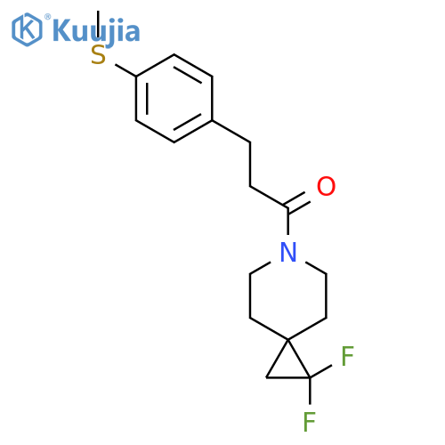 1-{1,1-difluoro-6-azaspiro2.5octan-6-yl}-3-4-(methylsulfanyl)phenylpropan-1-one structure