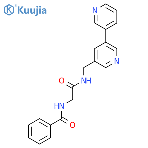 N-({[3,3'-bipyridine]-5-yl}methyl)-2-(phenylformamido)acetamide structure