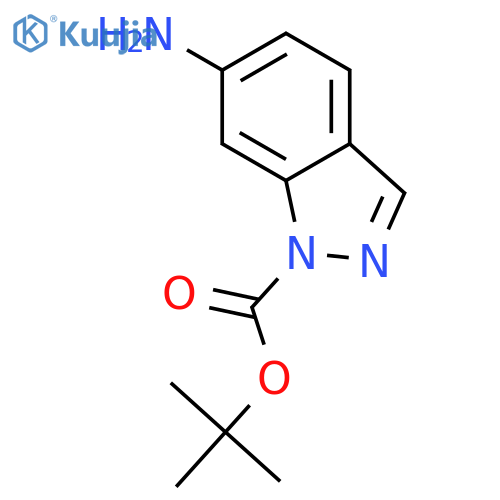 Tert-butyl 6-amino-1H-indazole-1-carboxylate structure