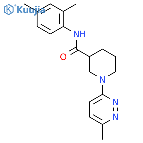 N-(2,4-dimethylphenyl)-1-(6-methylpyridazin-3-yl)piperidine-3-carboxamide structure
