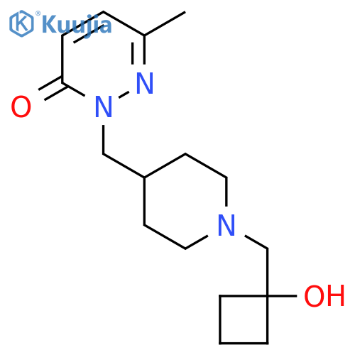 2-({1-[(1-Hydroxycyclobutyl)methyl]piperidin-4-yl}methyl)-6-methyl-2,3-dihydropyridazin-3-one structure