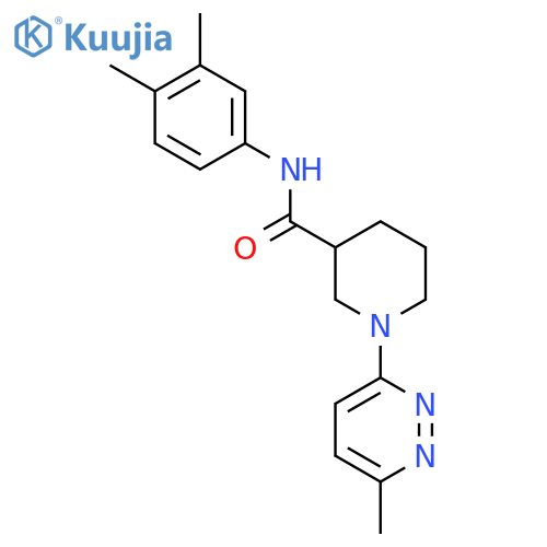 N-(3,4-dimethylphenyl)-1-(6-methylpyridazin-3-yl)piperidine-3-carboxamide structure