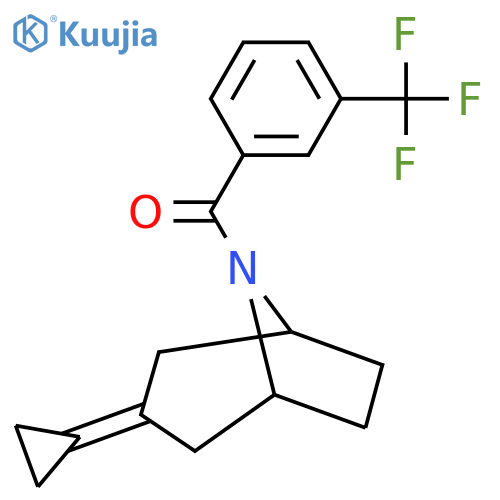 3-cyclopropylidene-8-[3-(trifluoromethyl)benzoyl]-8-azabicyclo[3.2.1]octane structure