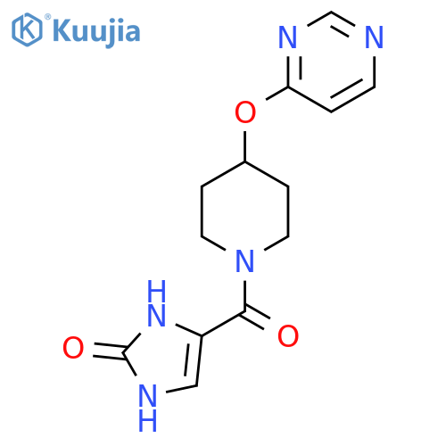 4-4-(pyrimidin-4-yloxy)piperidine-1-carbonyl-2,3-dihydro-1H-imidazol-2-one structure