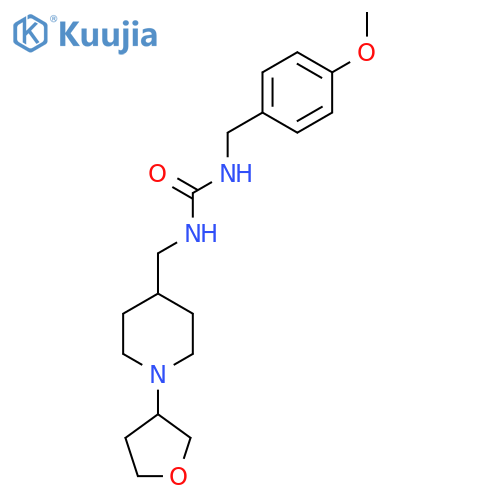 1-[(4-methoxyphenyl)methyl]-3-{[1-(oxolan-3-yl)piperidin-4-yl]methyl}urea structure