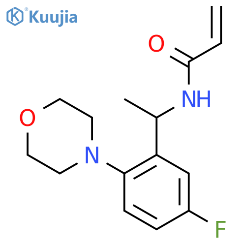 N-[1-(5-Fluoro-2-morpholin-4-ylphenyl)ethyl]prop-2-enamide structure