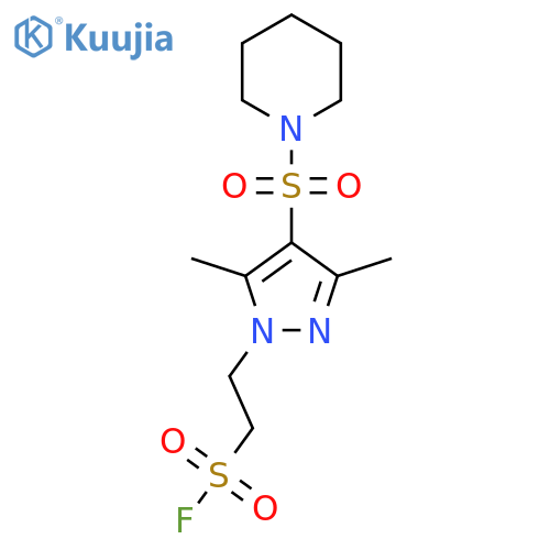 2-[3,5-dimethyl-4-(piperidine-1-sulfonyl)-1H-pyrazol-1-yl]ethane-1-sulfonyl fluoride structure