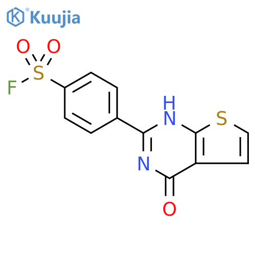 4-{4-oxo-3H,4H-thieno2,3-dpyrimidin-2-yl}benzene-1-sulfonyl fluoride structure