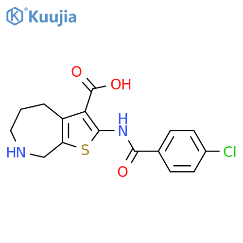 4H-Thieno[2,3-c]azepine-3-carboxylic acid, 2-[(4-chlorobenzoyl)amino]-5,6,7,8-tetrahydro- structure