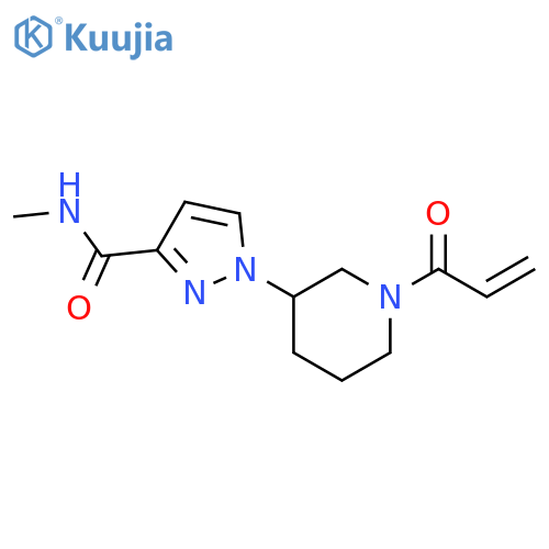 N-Methyl-1-[1-(1-oxo-2-propen-1-yl)-3-piperidinyl]-1H-pyrazole-3-carboxamide structure