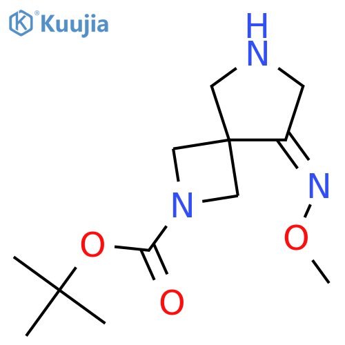 tert-butyl 5-methoxyimino-2,7-diazaspiro[3.4]octane-2-carboxylate structure