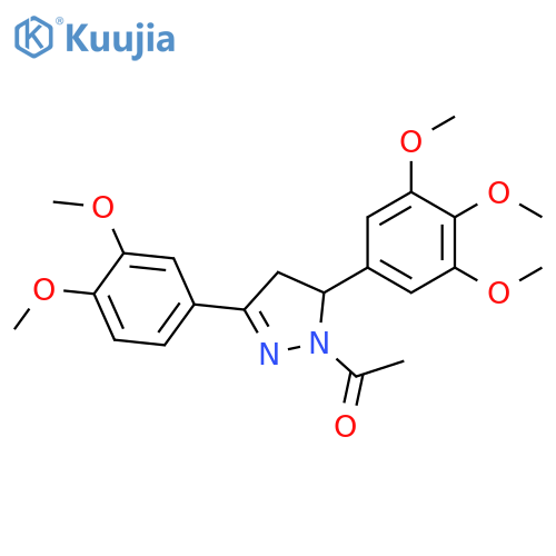 1-[3-(3,4-dimethoxyphenyl)-5-(3,4,5-trimethoxyphenyl)-4,5-dihydro-1H-pyrazol-1-yl]ethan-1-one structure