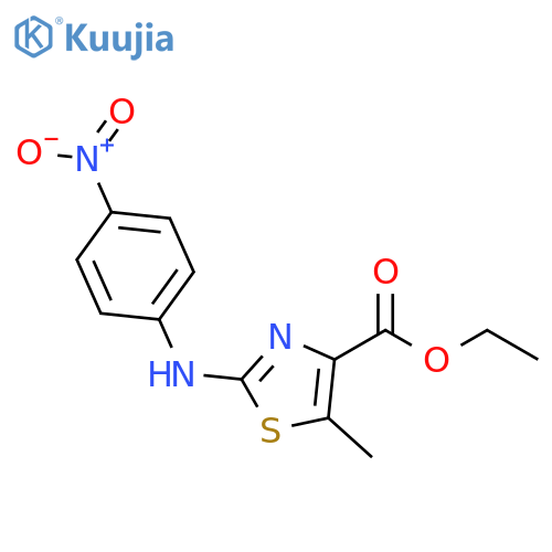 5-Methyl-2-(4-nitrophenylamino)-thiazole-4-carboxylic acid ethyl ester structure