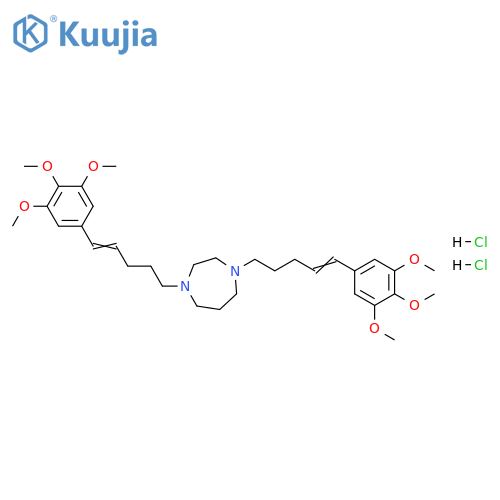 1,4-bis5-(3,4,5-trimethoxyphenyl)pent-4-en-1-yl-1,4-diazepane dihydrochloride structure